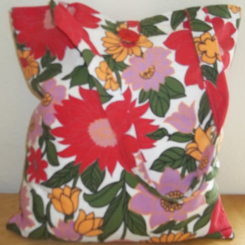 Red Flower Tote Bag
