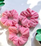 Pink Plush Scrunchies