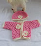 New Born Crochet Cardigan and Hat Set