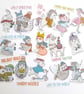 Christmas Animals in Clothes, winter ephemera card topper embellishments - Image 3