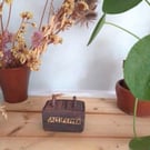 Handmade Ceramic Salt and Pepper Box with Lid, tableware salt server holder