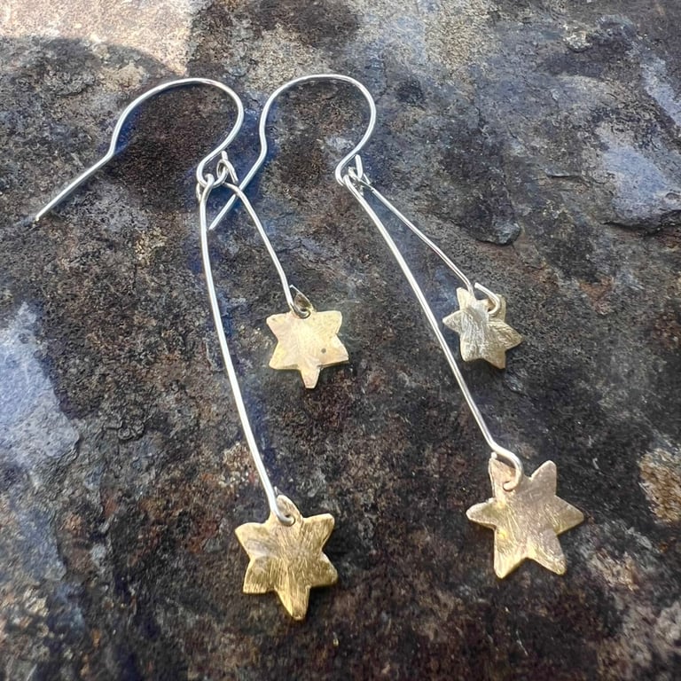 Shooting  Stars Dangle  Earrings