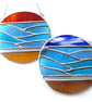 Sea Ring Suncatcher Stained Glass Handmade Beach Seaside Sunset 004 - Image 7