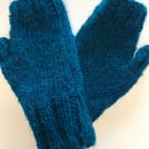 Hand knitted fingerless gloves