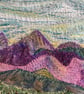 Purple Mountains, Free Motion Machine Embroidery Landscape  - Image 5