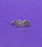 Handmade Sterling Silver Halloween Cobweb Stud Earrings - Image 5