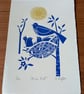 Birds Nest, Limited Edition Linocut, Original Print by Giuliana Lazzerini - Image 2