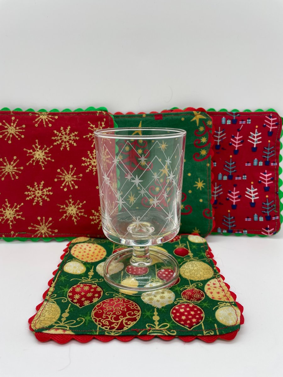 Christmas coasters, set of 4