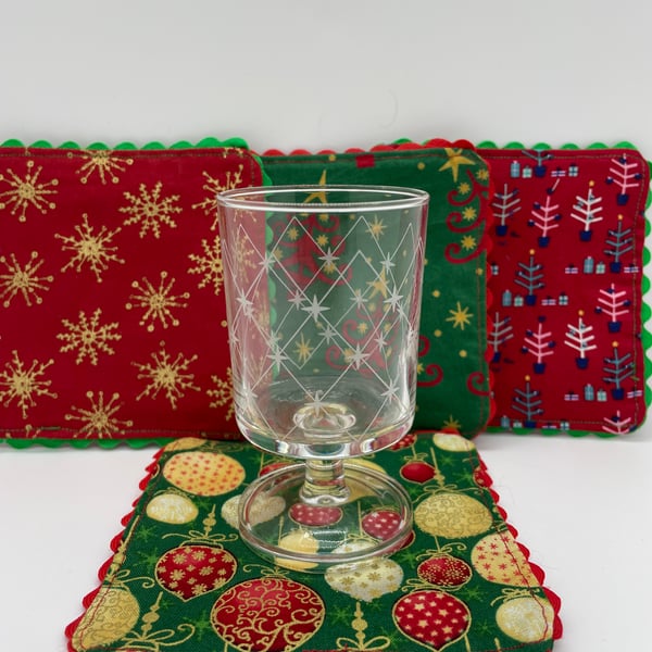 Christmas coasters, set of 4