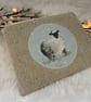 Linen Zipped Purse, Sheep Purse, Small Cosmetic Bag, Accessory Purse