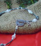 Jasper necklace with crackled glass beads & star charm - Image 2
