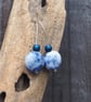 Earrings - Blue sodalite and hematite silver drop earrings, argentium silver  - Image 5