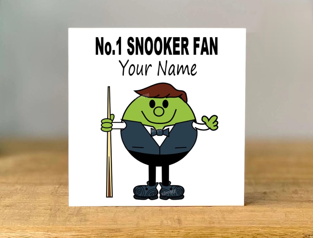 Personalised Snooker Birthday Card, Dad, Son, Bother, Mum