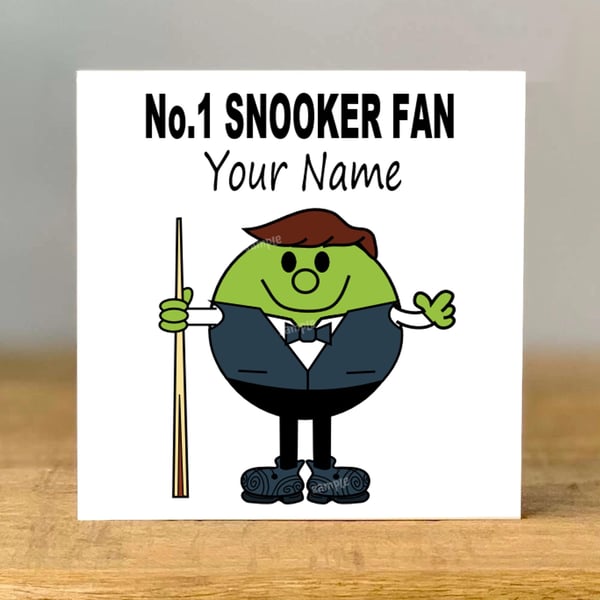 Personalised Snooker Birthday Card, Dad, Son, Bother, Mum