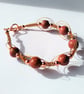 Sparkling Goldstone and Rosegold Hematite Macrame Bracelet 19cm - Image 5