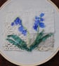 Bluebells Textile art picture in a hoop - Image 2