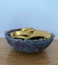 Paper mache bonbon dish. Small recycled paper bowl 