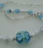 Lampwork glass, Howlite & Czech glass bead necklace - Image 2