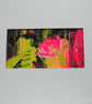 original acrylic painting embroidered abstract floral  - Image 3