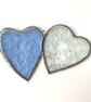 Stained Glass Double Heart Suncatcher - Handmade Window Decoration - Blue  - Image 4