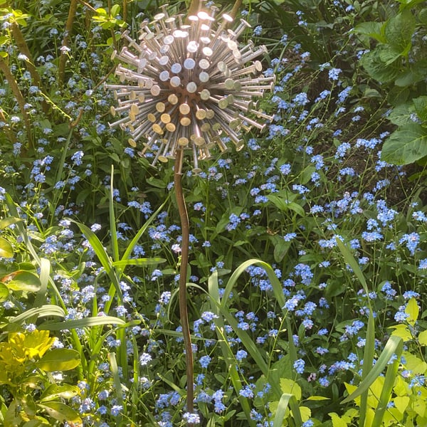 Exploding Aluminium & Iroko Wood Dandelion