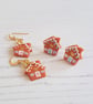Gingerbread house Modern earrings - Image 1