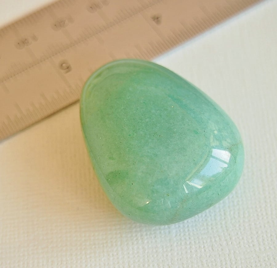 Green Aventurine Chunky Top Drilled Pendant Bead