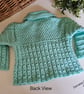 Designer Hand Knitted Cardigan & Booties Set  with Merino Wool 0-3 months size - Image 3