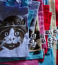 Steampunk Cat Pink Tote Hand Printed Turquoise Mini Tote Shopping Bag - Image 5