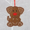 Christmas decoration, dog decoration, hanging decoration 'Gingerbread' .