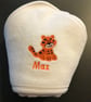 Personalised White cotton hooded baby towel with ears - Image 4