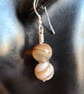 Gorgeous Stripey Coffee Lace Agate Earrings  - Image 6