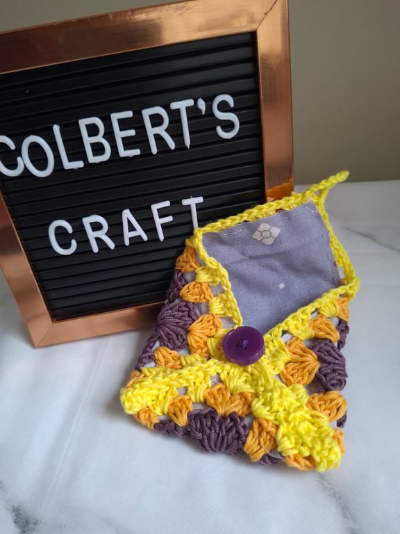 Crochet coin purse, card wallet, make up purse