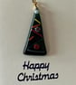 Unique Handcrafted Christmas Card with Artisan Fused Glass Tree Keepsake - Image 2