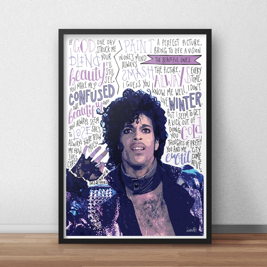 Prince INSPIRED Poster, Print with Quotes, Lyrics