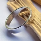 Handmade Sterling Silver Band – 5mm Classic Comfort Ring Shiny (Sizes R-S)
