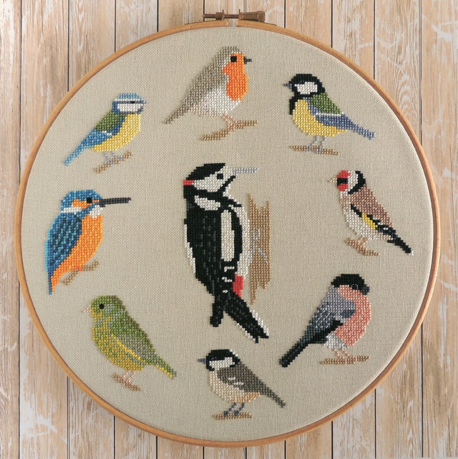 Birds of Britain PDF Digital Cross Stitch Pattern