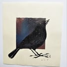 Blackbird Original Lino Cut Print
