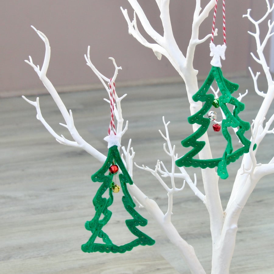 Large 3D Felt Christmas Tree Hanging Decoration