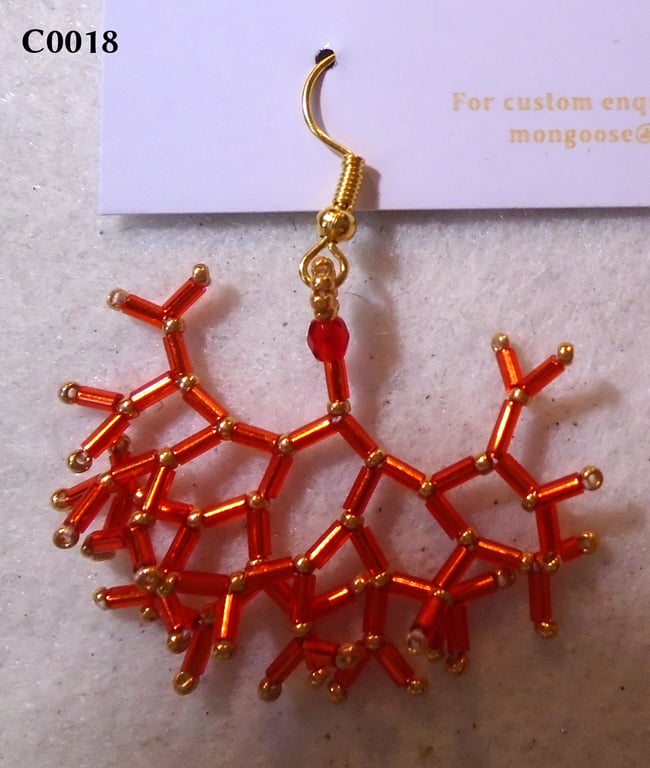 Fractal-style earrings (customisable)