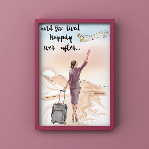 Etihad And She Lived Happily Ever After Cabin Crew Print