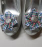 White Dress Stewart Handmade  Scottish Tartan Plaid Shoe Clips  - Image 3
