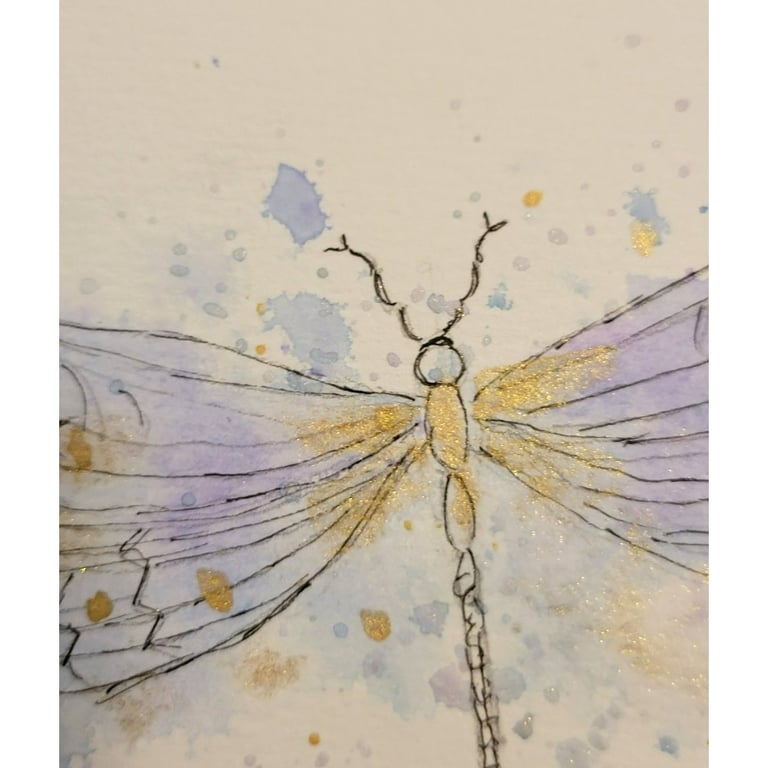 Dragonfly splash watercolour card. Each individually created.