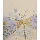 Dragonfly splash watercolour card. Each individually created.