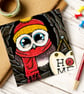 Home Sweet Home Owl Postcard - Image 1