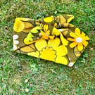 Retro headband - Self tie - Barkcloth fabric
