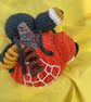 Halloween Decoration Spooky Spider on Pumpkin. Indoor Family Heirloom. Crocheted - Image 3