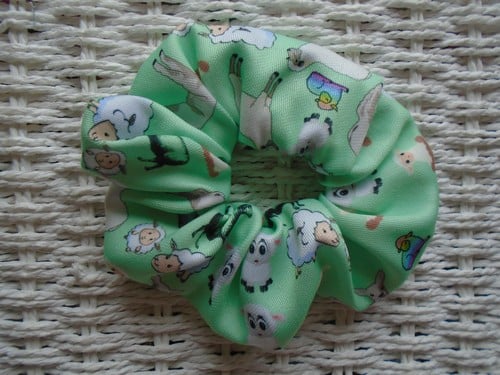 Sheep Lamb Hair Scrunchie