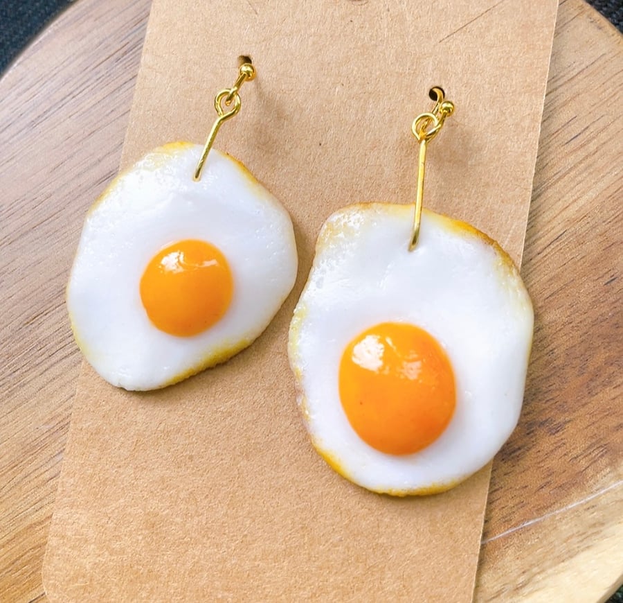 Fried Egg Earrings