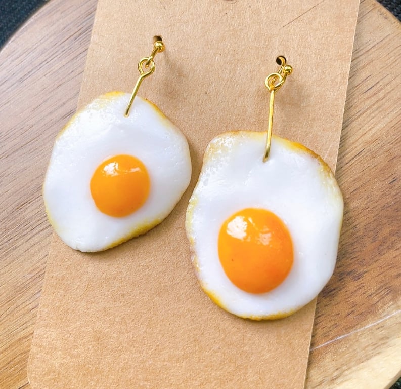 Fried Egg Earrings